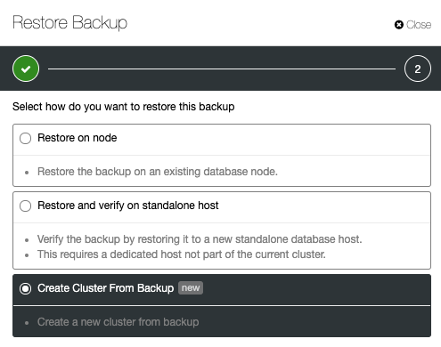 Restore Backup with ClusterControl