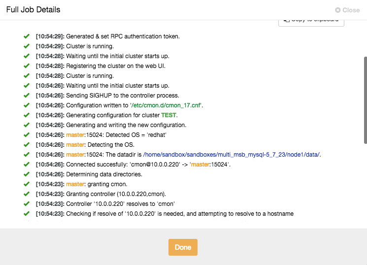 ClusterControl import existing server details