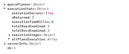 Execution time with indexing