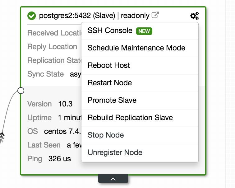 Node Actions View