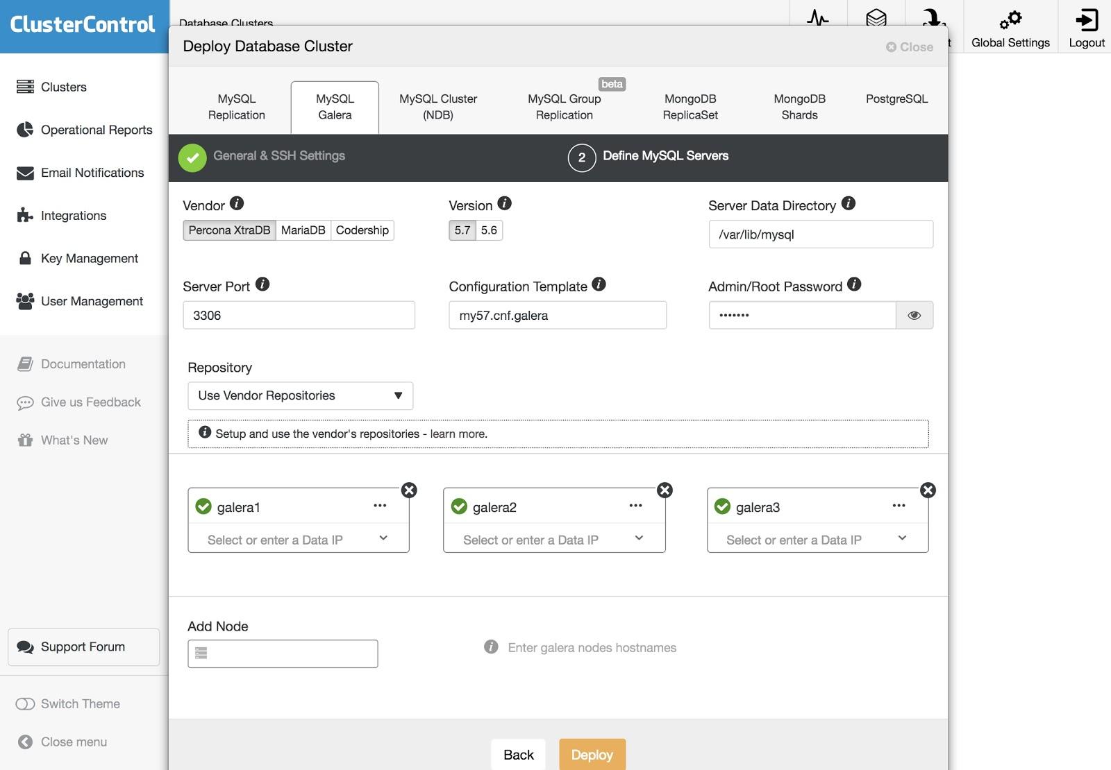 ClusterControl Deployment 3