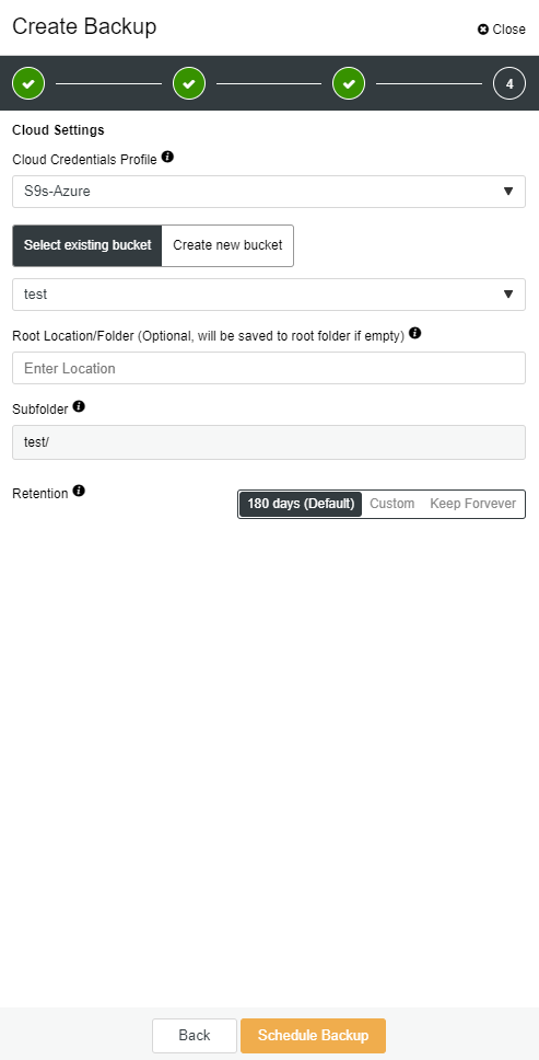 ClusterControl cloud backup