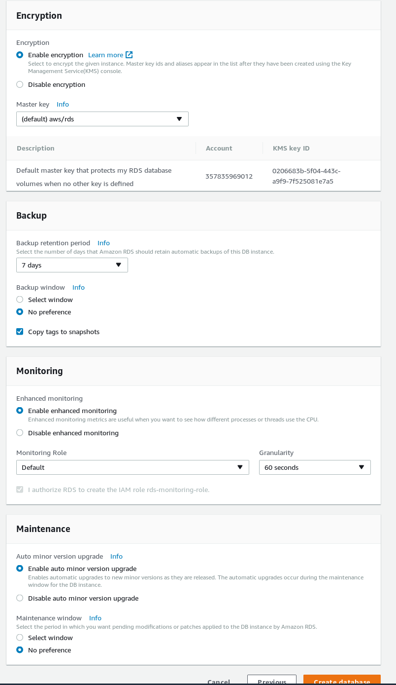 RDS PostgreSQL wizard security, and maintenance