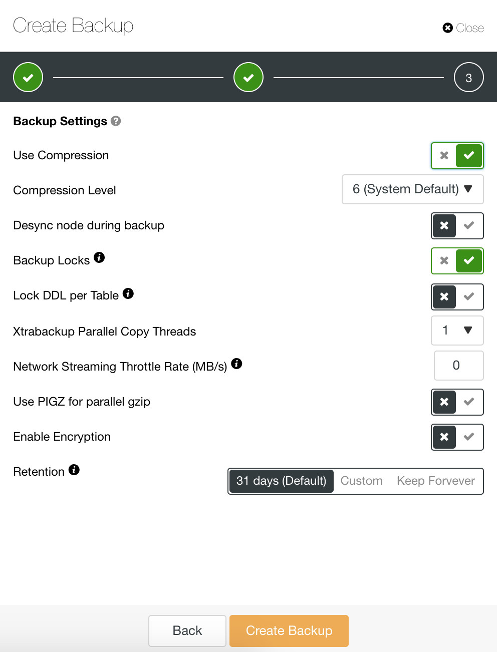 ClusterControl Create Backup 2