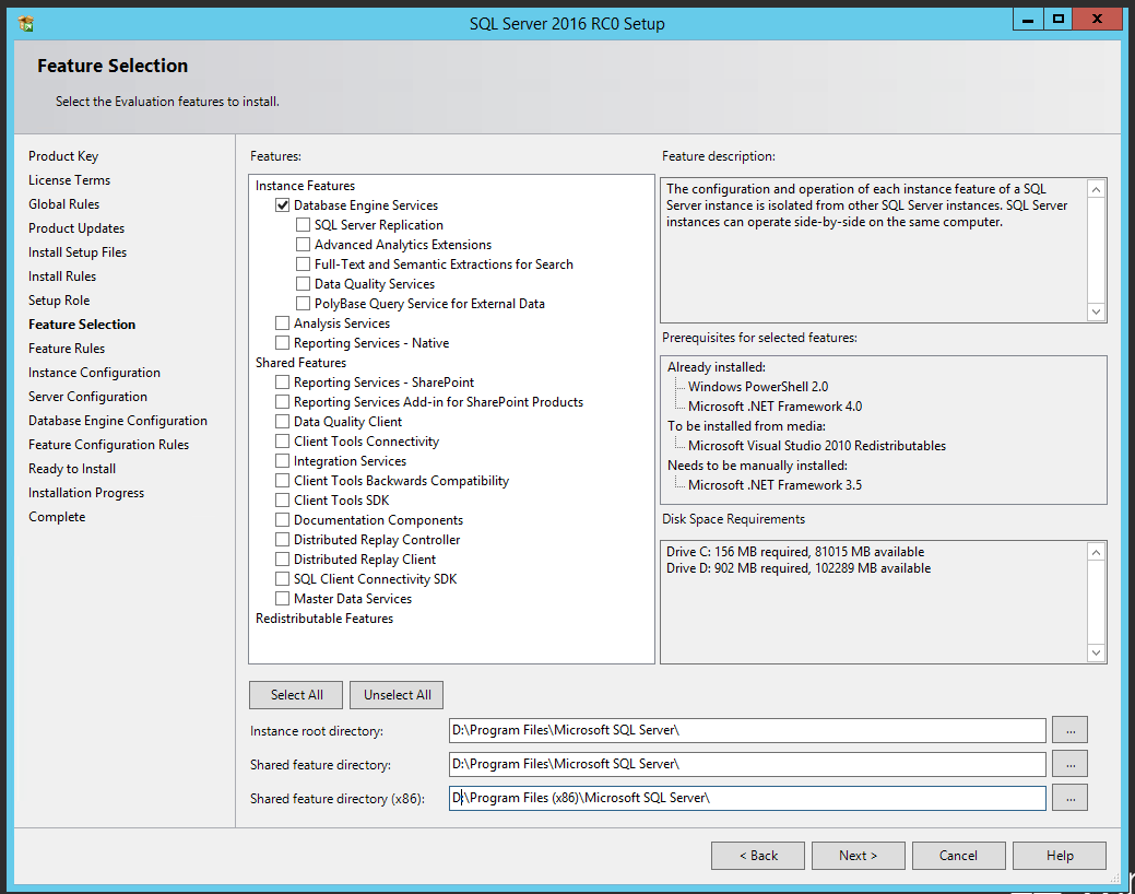 MSSQL Installation Wizard