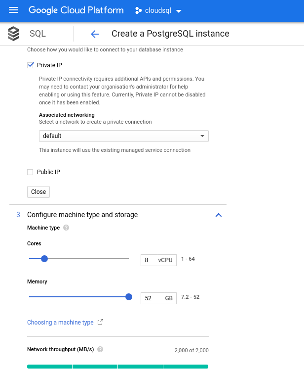 Database CPU and Memory sizing