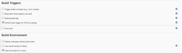 Figure 14 – “Build triggers” section