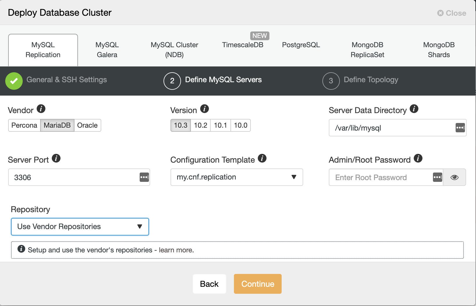  Deploy Database Cluster