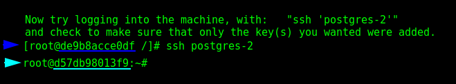 Checking the SSH connection successfully