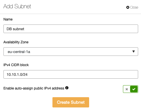 Add Subnet ClusterControl