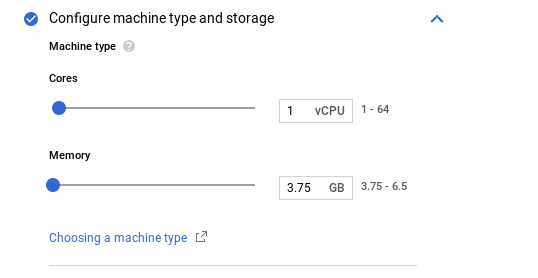  shared-code (less than one CPU) instance setting is not available