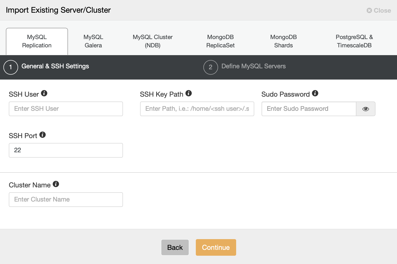 Importing an Existing Cluster with ClusterControl