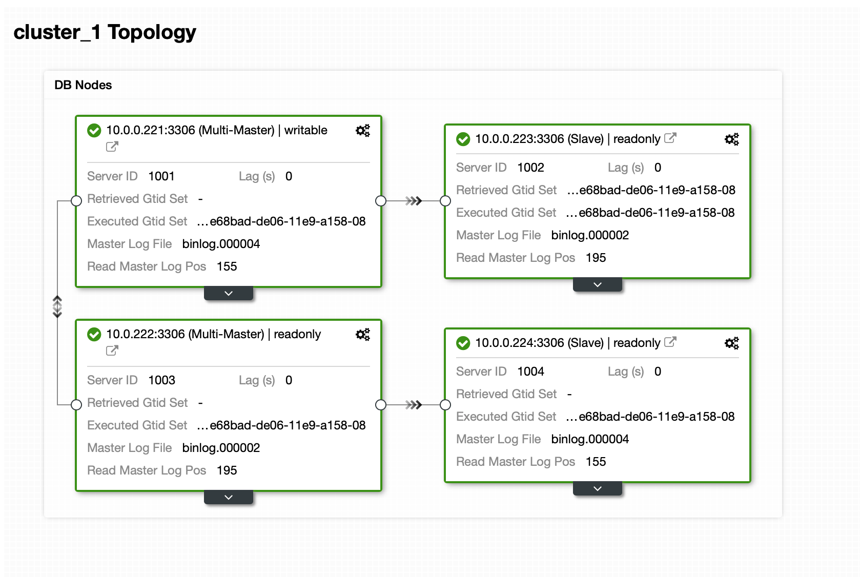 Database Cluster Topology