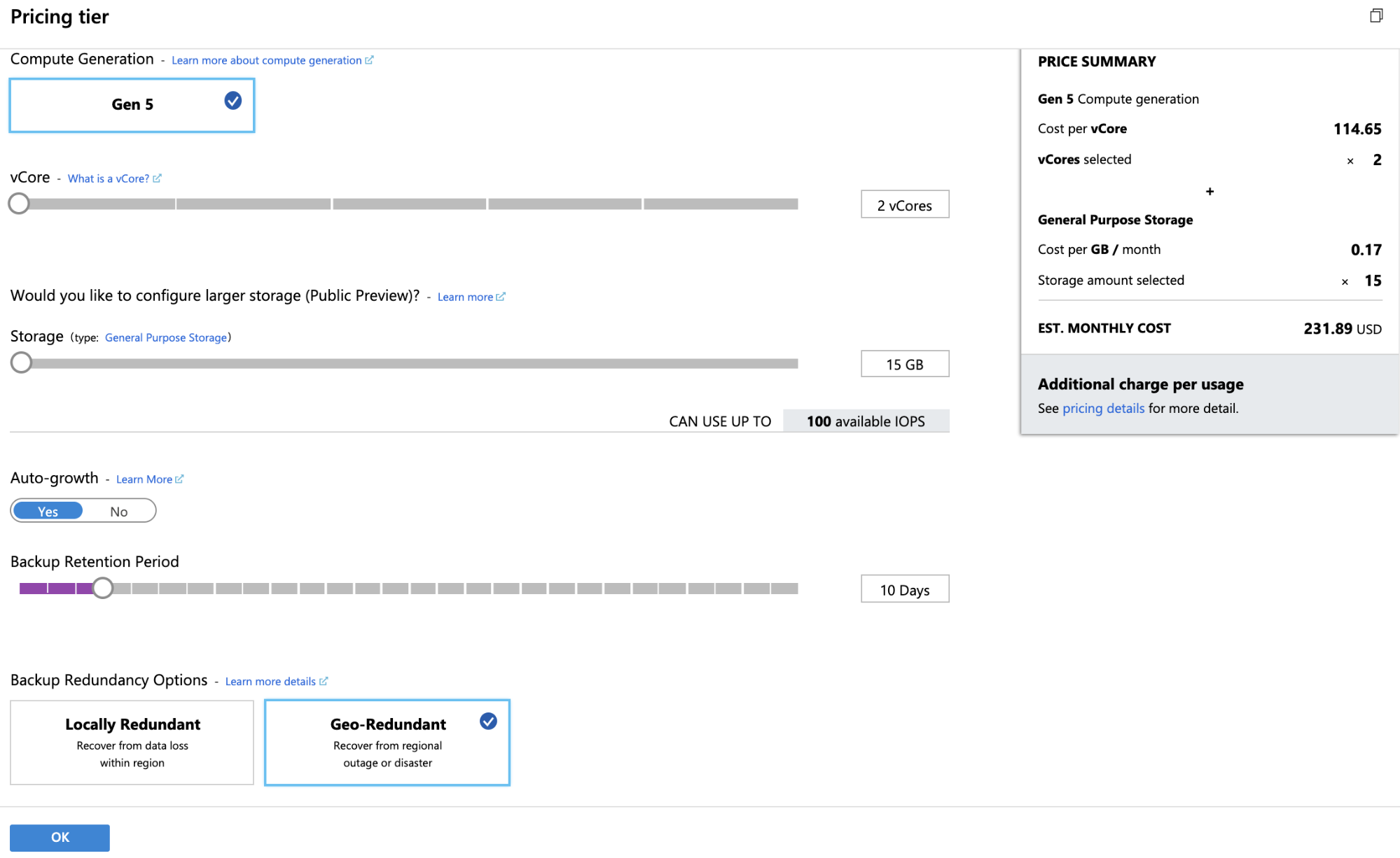 Pricing Calculator - Azure