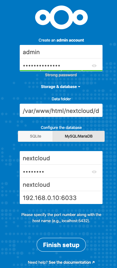 Nextcloud Account Setup