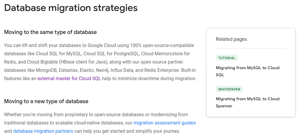  migrating to Cloud SQL - not available for PostgreSQL.