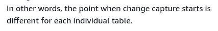  tables have different point in time cutover.