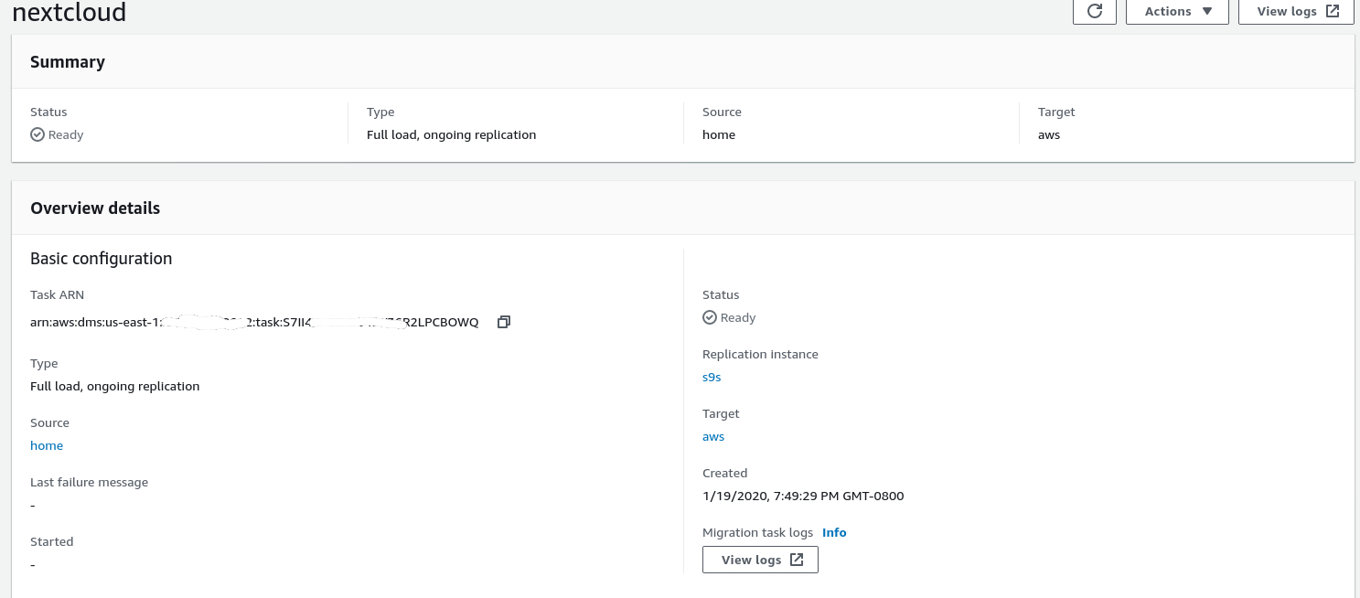  Migration Task configuratoin - part 1.