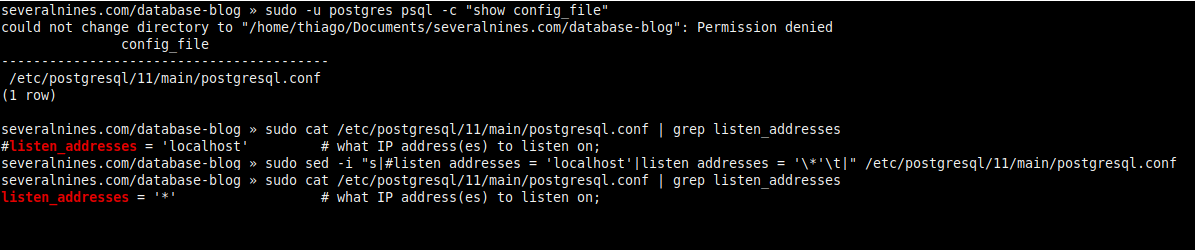 2.3. Allowing remote connections (postgresql.conf).