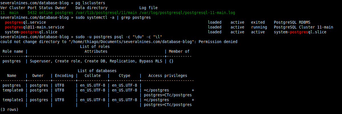 2.1. Verifying if there are clusters already running.