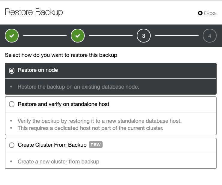 Restoring a Backup in ClusterControl