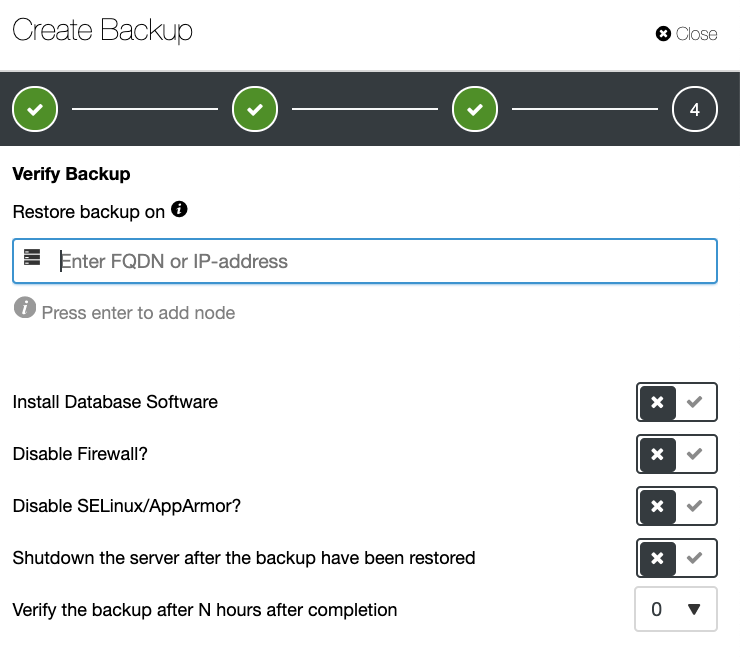 Verifying Your Backup in ClusterControl