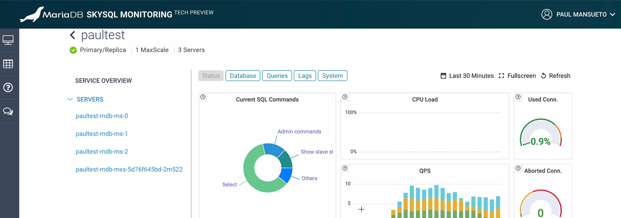 MariaDB SkySQL Monitoring