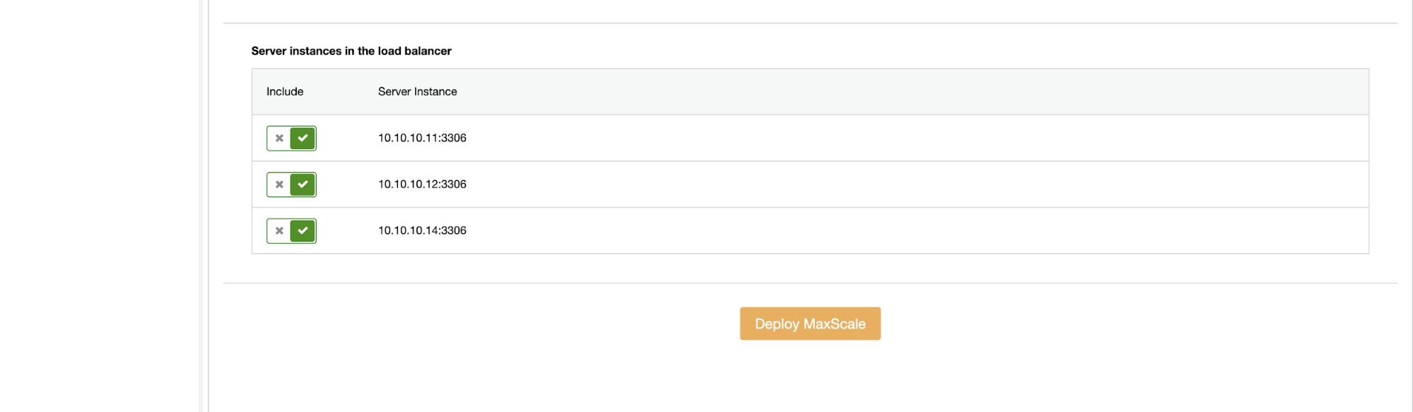 MariaDB Cluster Deployment