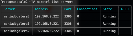 MariaDB Maxscale CLI maxctrl